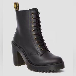 DR MARTENS WOMEN'S LEATHER HEELED BOOTS